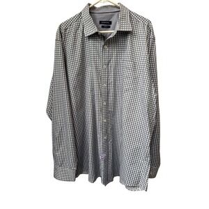 Bugatchi Classic Fit Checkered Button Down Long Sleeve‎ Shirt XXL